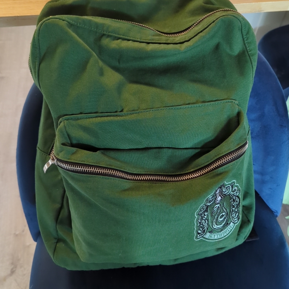 Universal Studios Harry Potter Crest Green Slytherin Backpack School Bag